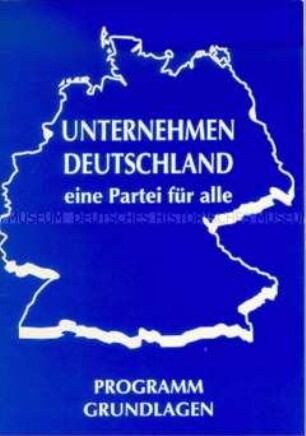 Propagandaschrift einer neuen Rechtspartei im Vorfeld der Hamburger Bürgerschaftswahlen 1997