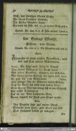 Am Sontage Estomihi