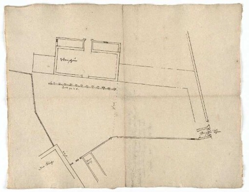 Breitenau, ehem. Kloster, nordwestlicher Vorhof mit neuem Marstall, Lageplan