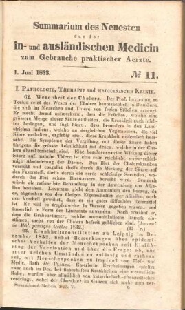 1. Juni 1833. No. 11.