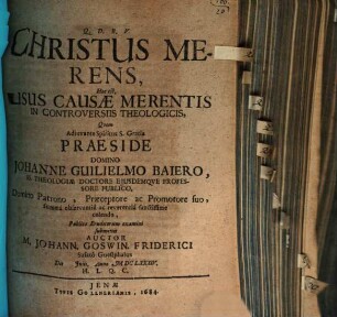 Christus merens, hoc est usus causae merentis in controversiis theol.