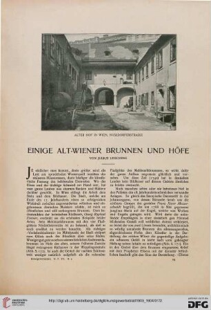 Einige Alt-Wiener Brunnen und Höfe