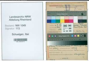 Entnazifizierung Ilse Schuelgen , geb. 06.05.1905 ()