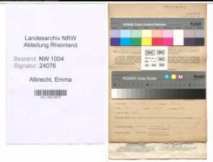 Entnazifizierung Emma Albrecht , geb. 12.09.1895 (Angestellte)