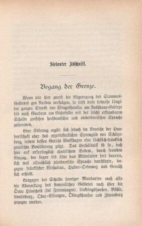 Siebenter Abschnitt. Begang der Grenze