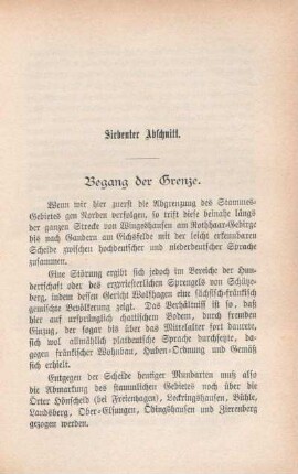 Siebenter Abschnitt. Begang der Grenze