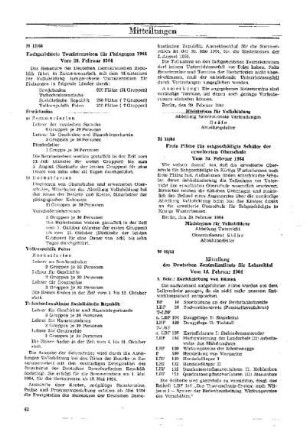 Mitteilung des Deutschen Zentralinstituts für Lehrmittel : 19/64 vom 14. Februar 1964 ; [Mitteilungen]