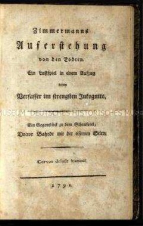 Streitschrift von Carl Friedrich Bahrdt