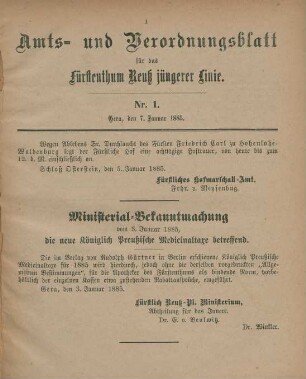 7. Januar-23. Dezember = No. 1-51