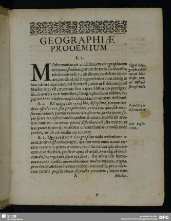 Geographiae Prooemium