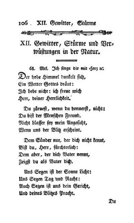 XII. Gewitter, Stürme und Verwüstungen in der Natur.