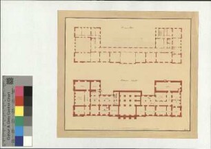 Kronprinzenpalais Stuttgart, Grundriss - 2. Obergeschoss (3. Stock / Souterrain)