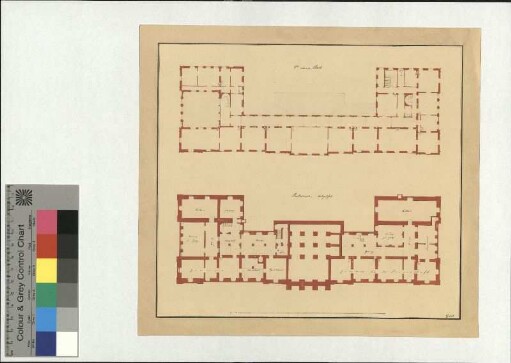 Kronprinzenpalais Stuttgart, Grundriss - 2. Obergeschoss (3. Stock / Souterrain)
