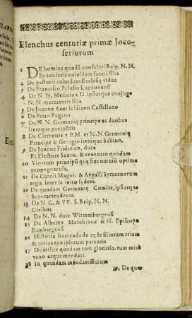 Elenchus centuriæ primæ Jocoseriorum.