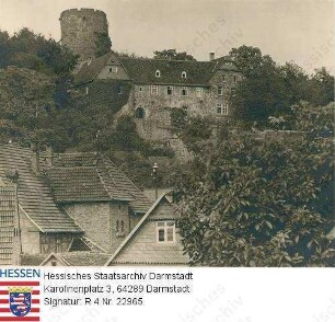 Nordeck, Burg, Ansicht / 1526-1897 Privatbesitz Familie Rau v. Holzhausen zu Nordeck, dann der Grafen Schwerin in Friedelhausen