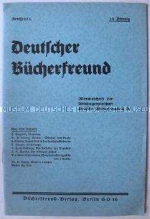 Monatsschrift der Arbeitsgemeinschaft Deutscher Bücherfreunde e.V.
