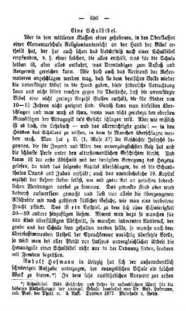 Eine Schulbibel : Sprechsaal