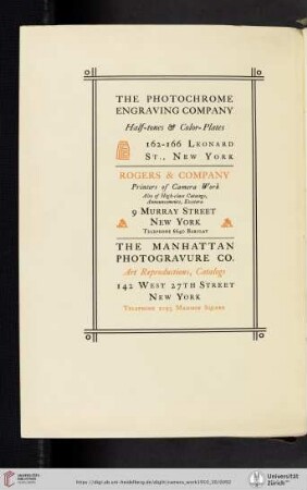 Rogers & Company [Printers of Camera Work]