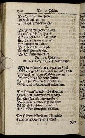 Der 111. Psalm. - Der 120. Psalm.