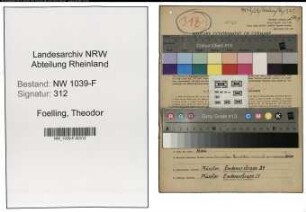 Entnazifizierung Theodor Foelling , geb. 09.05.1899 (Lokfuehrer)