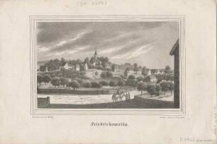 Ansicht von Friedrichswalde-Ottendorf, Lithographie, um 1840 : Friedrichswalda / N. d. Nat. gez. v. J. Möckel. - [Dresden] : [Schmidt] ; [Dresden] : Renner u. Ketzschau , [um 1840]. - 1 Kunstbl. : Lithogr. ; 18 x 11 cm