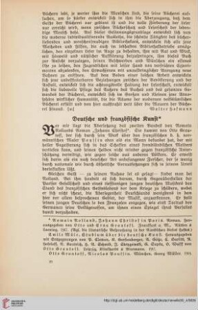 30: Deutsche und französische Kunst