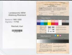 Entnazifizierung Karl Reichelt, geb. 04.02.1906 (Bankangest.)