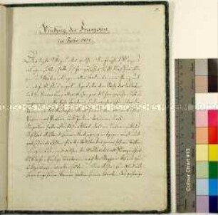 Zeitgenössischer Bericht über den Rückzug der Franzosen aus Russland 1812