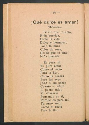 ¡Qué dulce es amar! : (Habanera)
