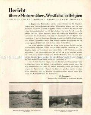 Bericht über 2 Motormäher "Westfalia" in Belgien