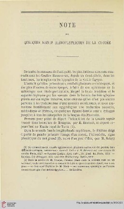 N.S. 17.1868: Note sur quleques signes hiéroglyphiques de la Coudée