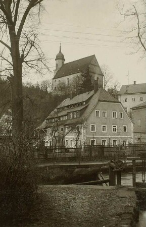 Tharandt, Blick auf die Stadtkirche von Südwesten