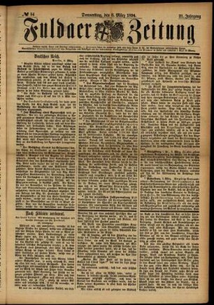Ausgabe vom Donnerstag, den 08. März 1894.