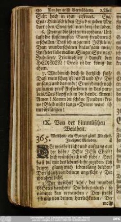 IX. Von der himmlischen Weisheit.