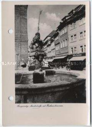 Bad Langensalza, Marktstraße und Rathausbrunnen