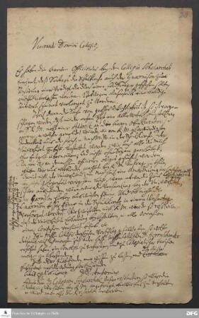 Brief von Paul Anton an [August Hermann Francke, Johann Heinrich Michaelis, Joachim Lange und Johann Daniel Herrnschmidt].