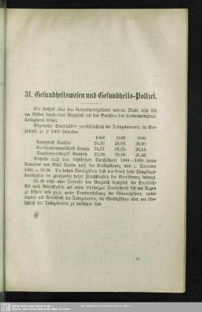 31. Gesundheitswesen und Gesundheits-Polizei