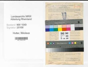 Entnazifizierung Nikolaus Hutter , geb. 05.05.1887 (Arbeiter)