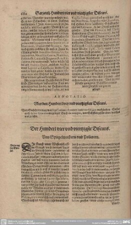 Der Hundert vier und viertzigste Discurs. Von Spiegelmachern/und Polierern.