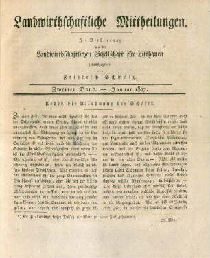 Zweiter Band. - Januar 1827.