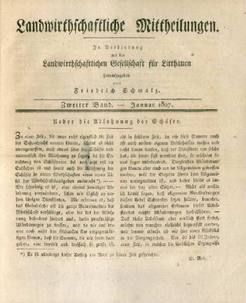 Zweiter Band. - Januar 1827.