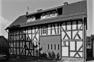Scheune (Scheune mit Wohnhausanbau, Fachwerk); Hatzfeld, Torstraße 28