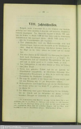 VIII. Schönschreiben
