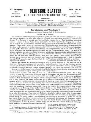 Darwinismus und Theologie