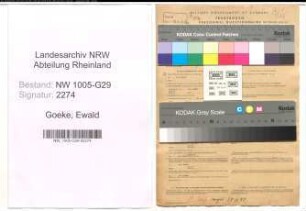 Entnazifizierung Ewald Goeke , geb. 17.10.1884 (Techn.Angestellter)