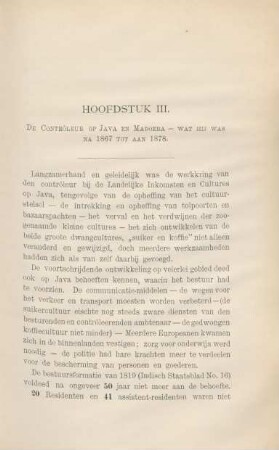 Hoofdstuk III. De contrôleur op Java en Madoera - wat hij was na 1867 tot aan 1878