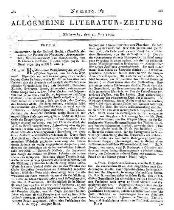 Chemische Annalen für die Freunde der Naturlehre, Arzneygelahrtheit, Haushaltungskunst und Manufakturen. Bd. 1792,1-2. Von L. F. F. v. Crell. Helmstedt: Universitätsbuchh. 1792