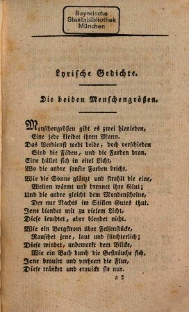 A. Blumauer's sämmtliche Werke, Erstes Bändchen. A. Blumauer's sämmtliche Gedichte ; Erstes Bändchen