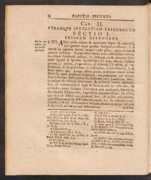 Cap II. Utramque Sententiam Expendentis