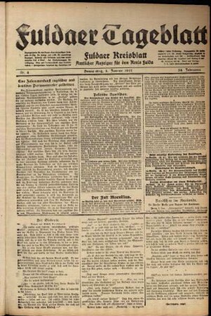 Ausgabe vom Donnerstag, den 05. Januar 1922.